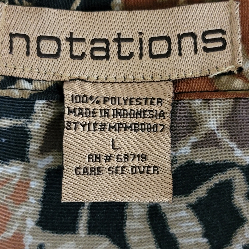 Notations Patchwork Floral Print Button Down Top … - image 5